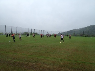 雨の吉田サッカー公園